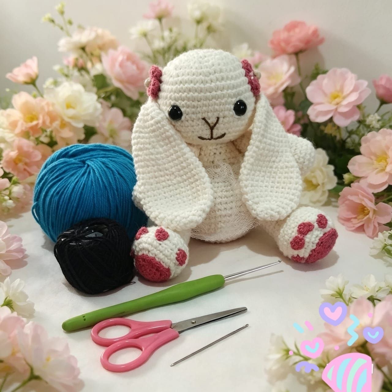 Conejo amigurumi tejido a mano, producto destacado